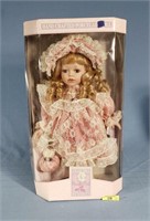 Hand Crafted Porcelain Doll 10"