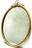Antique Gilt Brass Framed Victorian Wall Mirror