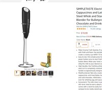 SIMPLETASTE Electric Milk Frother