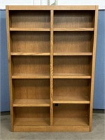 Wood Book Case Unit W/ Adjustable Shelves