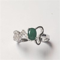 $160 Silver Emerald(0.5ct) Ring