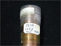 Roll of 1959-1982 uncirculated pennies then taped
