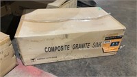 Composite granite sink in box