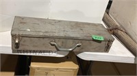 Metal box with saw and blades