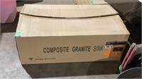 Heavy composite granite sink in box