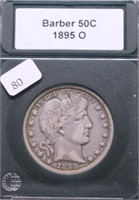 1895 O BARBER HALF DOLLAR  VF PQ