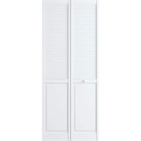(2) Solid Core Louver Pine Bi-Fold Doors (30"W)