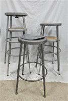 (5) Metal Stools - Some Adjustable