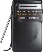 PowerBear Portable Radio | AM/FM, 2AA Battery