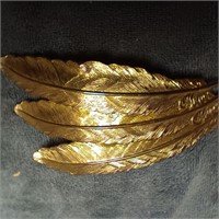 Golden Toned Feather Buckle