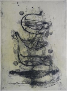 JOHNNY FRIEDLAENDER ABSTRACT ETCHING STAMPED