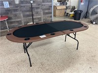 10 PLAYER FOLDABLE POKER TABLE