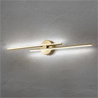 2-Light Gold LED Vanity Light Bar