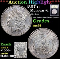 *Highlight* 1897-o Morgan $1 Graded BU+