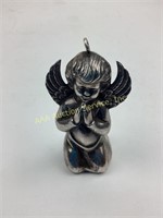 Sterling R.M. Trish 1972 angel Christmas ornament