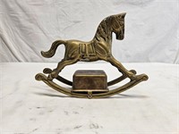 Vintage Solid Brass Ornate Rocking Music Horse