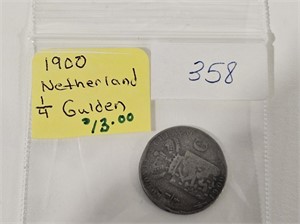 1990 NETHERLAND 1/4 GULDEN