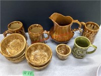 Assorted Spatterware Mugs & Bowls