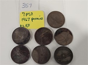 1967 PENNIES - CANADA