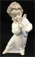Lladro Figurine Of Angel With Flute