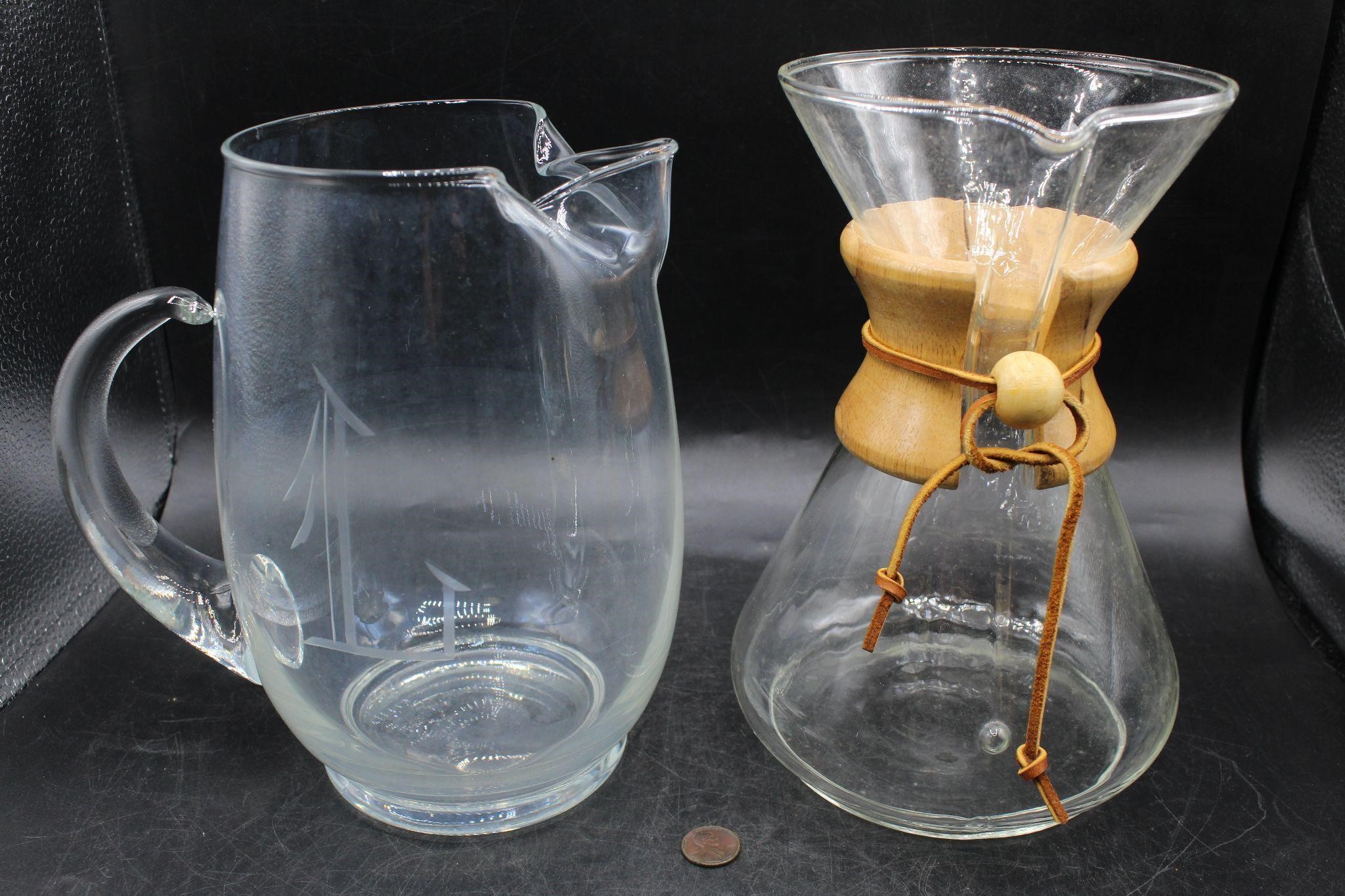 Glass Tea Pitcher + Glass Coffee Carafe
