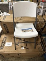 Lifetime white folding chairs 4 ct