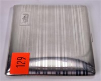Sterling silver cigarette case, "D" initial,