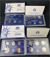 1999, 2000 U.S. Mint Proof Coin Sets