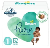 Pampers Pure Protection Diapers  Size 1, 132 Count