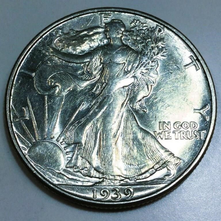 1939-D Walking Liberty Half Dollar AU/BU