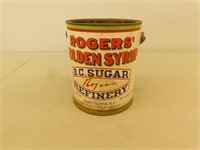 Rogers Golden Syrup metal can 7 in tall