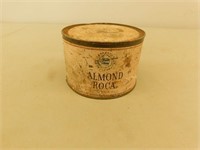 Almond Roca metal tin 3.5 in tall