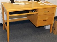 4' maple desk with keyboard drawer