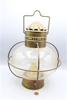 Vintage Sherwood's Brass Nautical Onion Oil Lamp