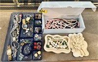 Mixed Costume Jewelry Lot with Extras -
