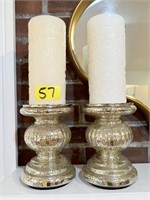 Decorative Battery Op Candle Holders w/ Candles