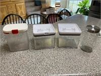 3- hard plastic containers