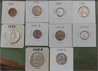 1958 P & D MINT UNC COIN SET