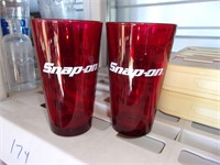 vintage red glass snap on promotion items