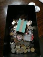 Box of coins etc
