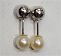 Sterling Silver Freshwater Pearl 2-in-1