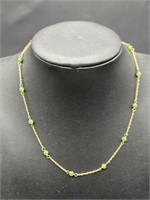 14kt Gold and Jade Necklace 16 in
TW