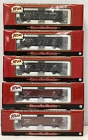 Five Atlas HO Scale Train Cars