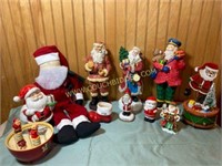 Assorted Santa figurines