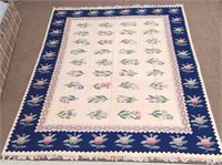 Flat Weave Floral Kilim