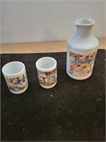 Korean Sake Bottle and Cups