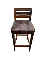 Croc Brown Bar Height Chair
