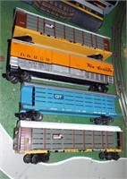 (4) Lionel train cars including GT, two Conrail