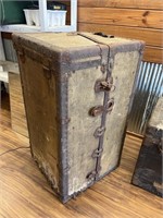 Vertical Antique Steamer Trunk