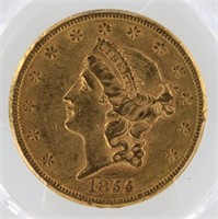 1855-S Double Eagle PCGS AU55 $20 Liberty Head